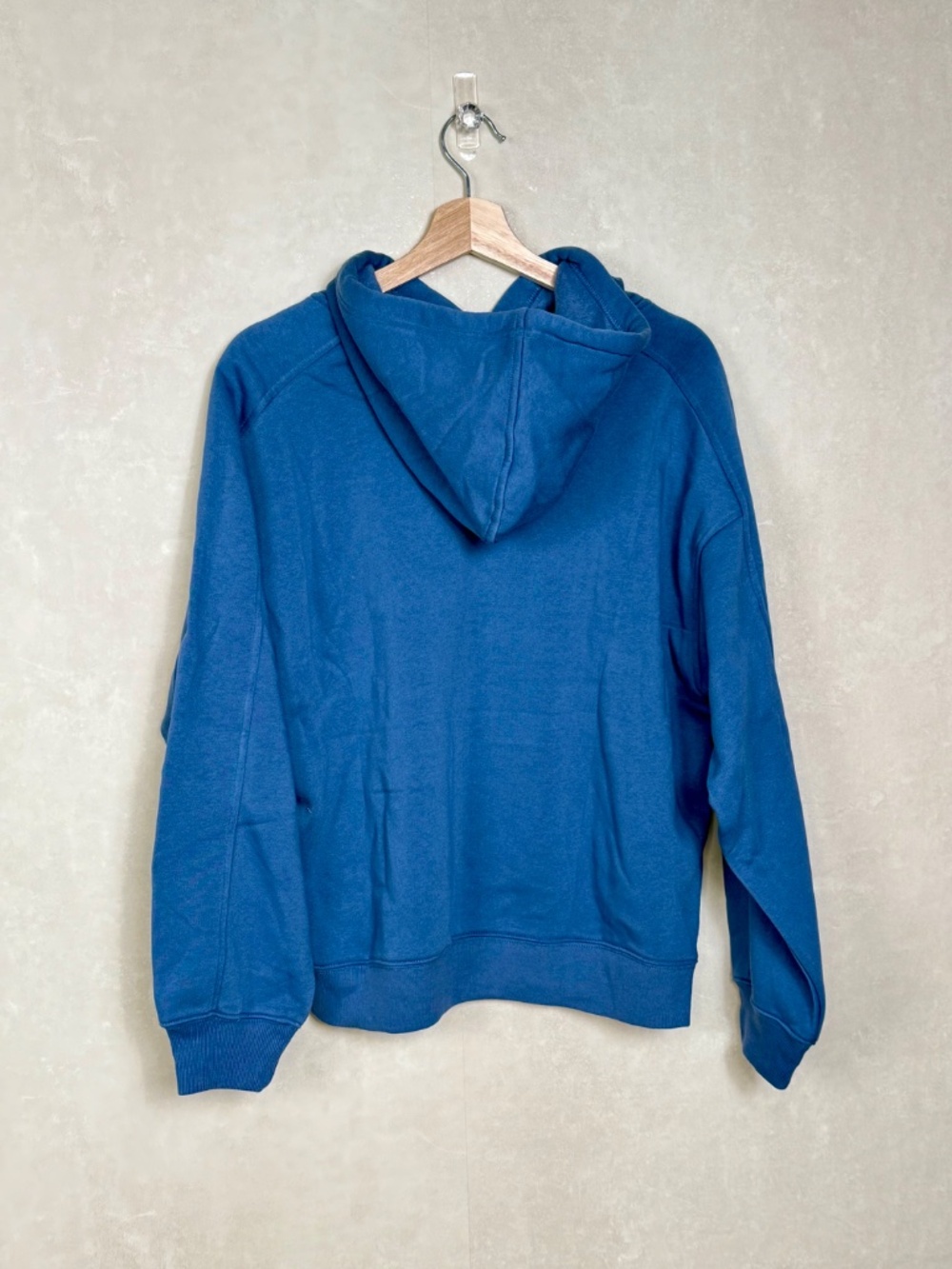 Zenana Relaxed Fit Fleece Pullover Hoodie Blue NWOT - Picture 3 of 6